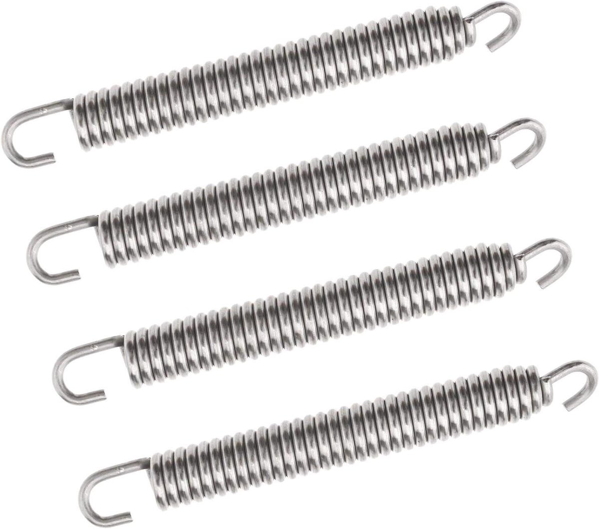 Uitlaatpijp Veren - Motorfiets Ophanging Veren - Motorfiets Reparatie - Draaibare Haak - 80 x 10 mm - Zilver