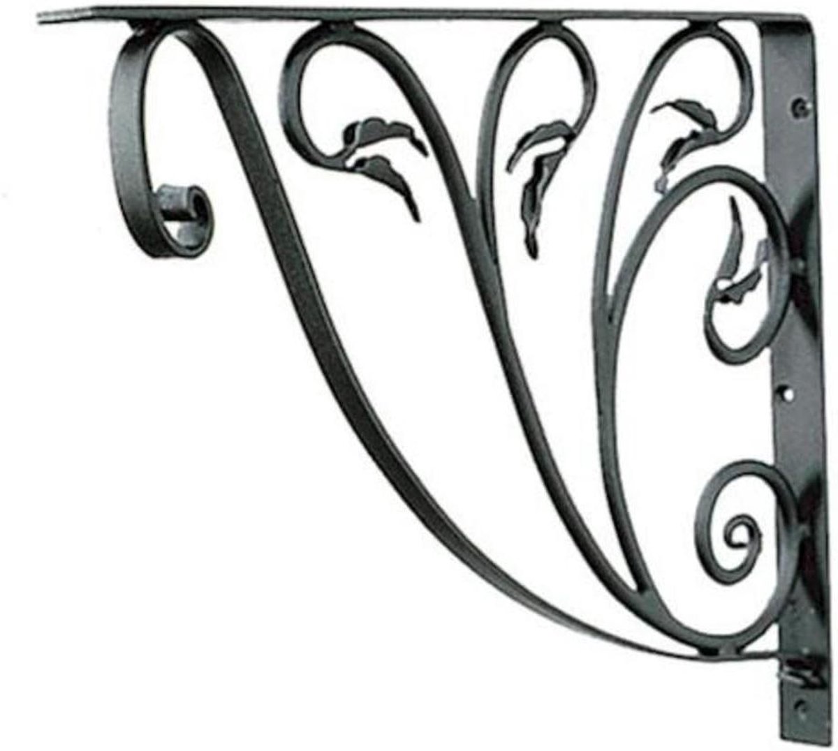 Brievenbus Beugel - Lommerrijke Blad - Brieven Post Ontvangen - Wandmontage Profiel - 53 x 46 cm - Zwart