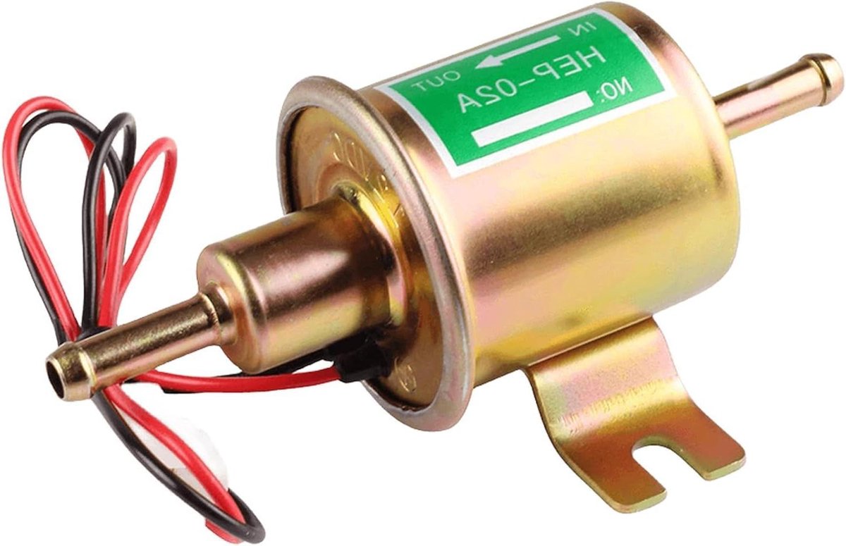 Elektrische Brandstofpomp - Benzinepomp Universeel - Motor Brandstof Toevoer - Zuigerolietoevoer Systeem - 3-6 psi - Goud
