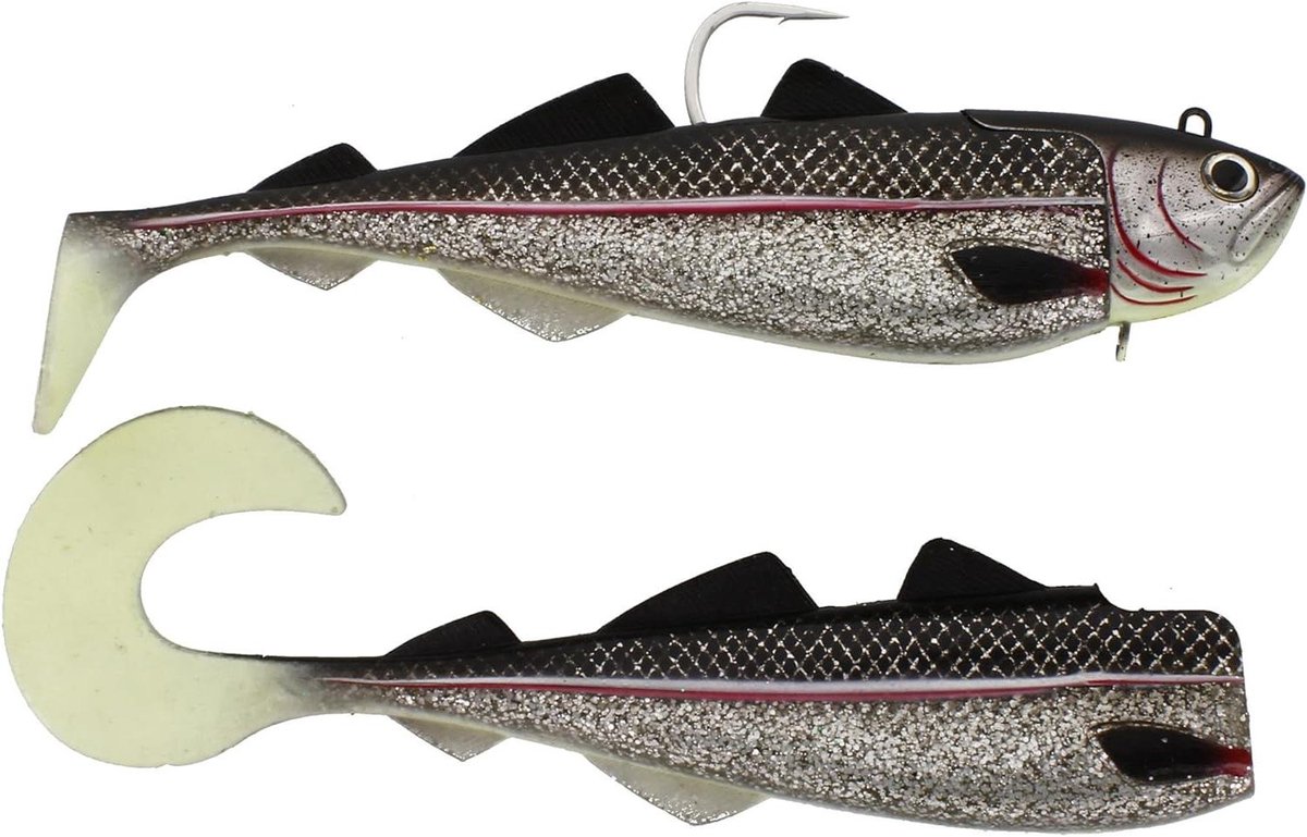 Rubberen Zeeaas - Vis Aas - Zeevissen - Natuurgetrouwe Ogen - 18 cm 180 g - Robo Cod