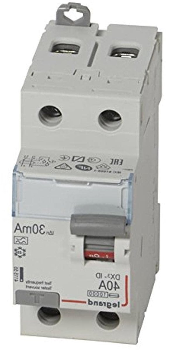 Aardlekschakelaar - Veiligheidsschakelaar - Elektrische Beveiliging - Type A 30 mA - 2P 40A - Grijs