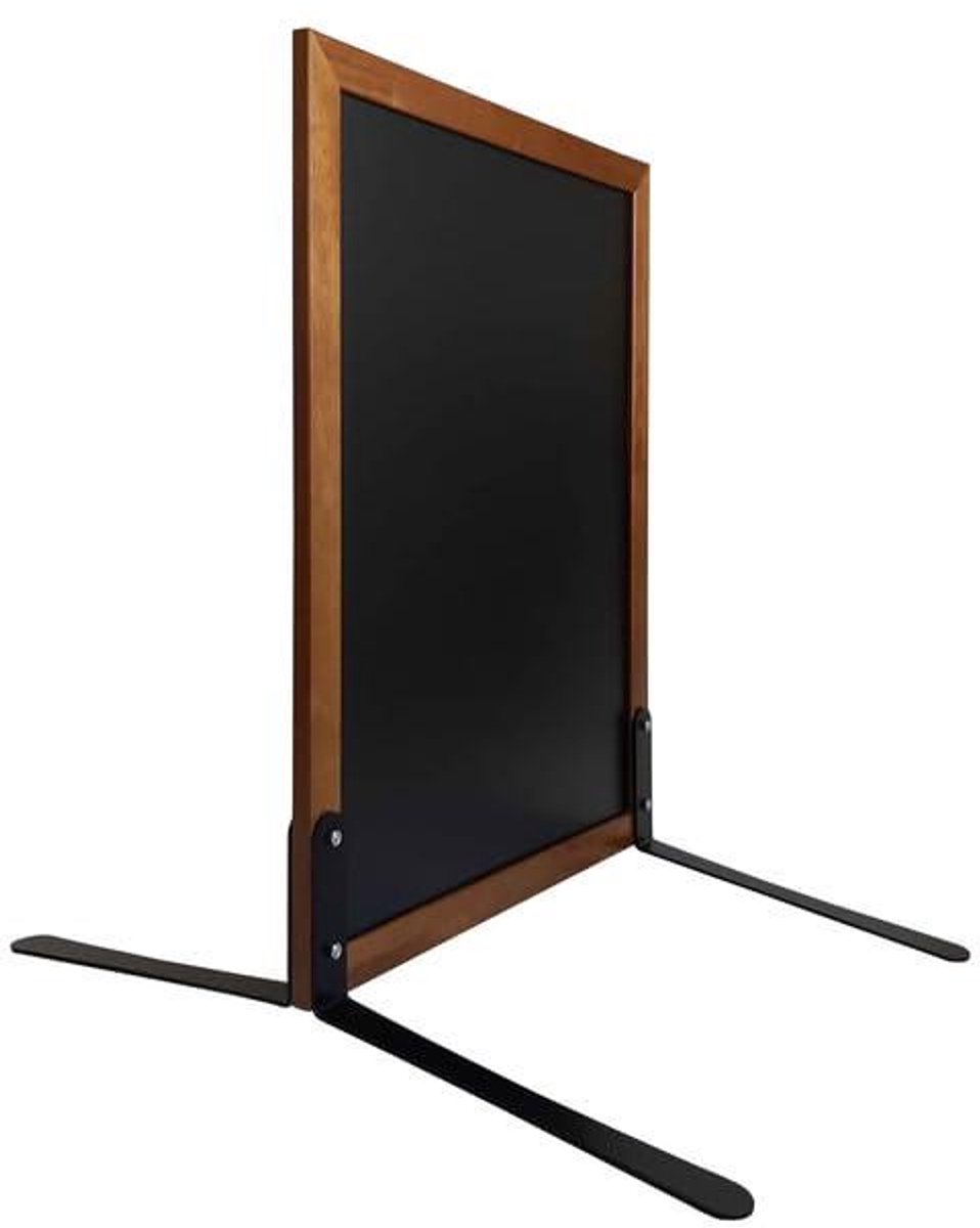 Deurbordje Square - Reclamebord Eikenlook - Winkel Presentatie - Metalen Sokkel Veerwerking - 90 x 67 cm - Eiken