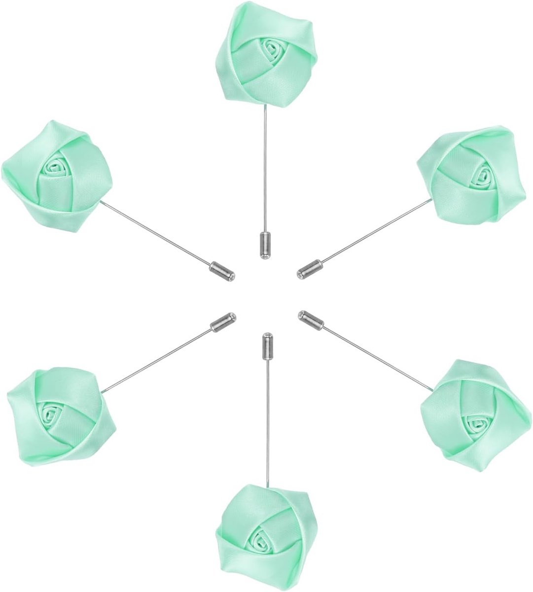 6 stuks bruidegom reversspelden rozen reversspelden voor mannen huwelijksceremonie jubileum formeel diner party, groen