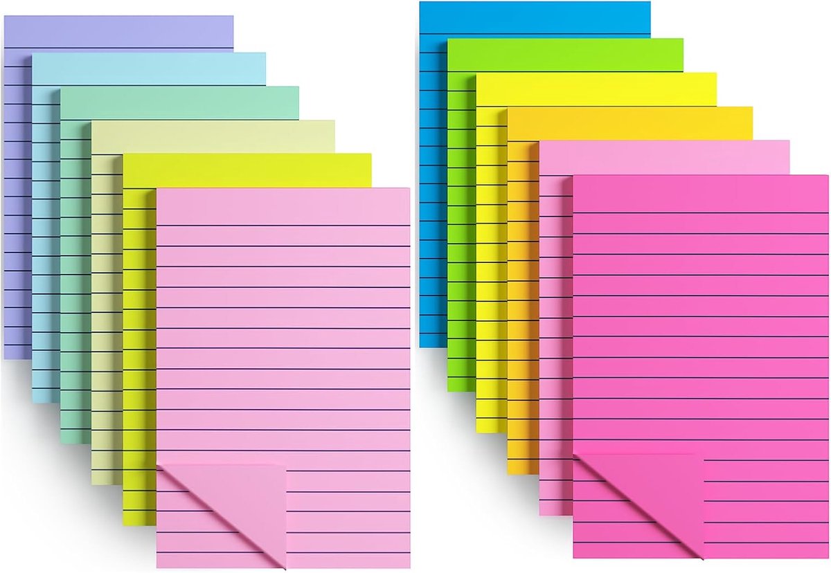 Zelfklevende Notitieblaadjes 10x15 cm (4x6 inch) – Kleurrijke Plaknotities Zelfklevend – Grote To-Do Lijst Blok voor Kantoor, Thuiswerk & School – Zonder residu verwijderbaar zonder
