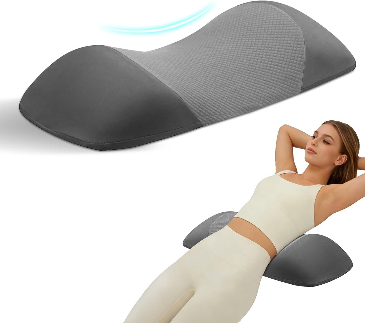 ergonomisch rugkussen, orthopedisch lordosesteunkussen met memory foam, Lumbar Support Pillow, lordosesteun auto, lordosesteun auto & bureaustoel voor ondersteuning