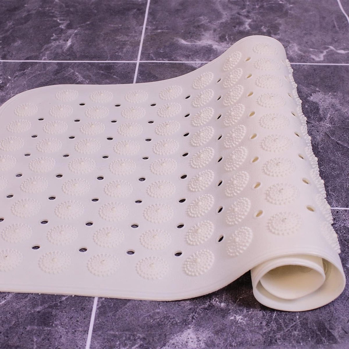 badkamermat, grote badmat, voetmassagemat, poreus afvoer- en schimmelbestendig, vacuüm zuignap, antislip PVC gezondheid en milieubescherming blauw (40* 100cm)
