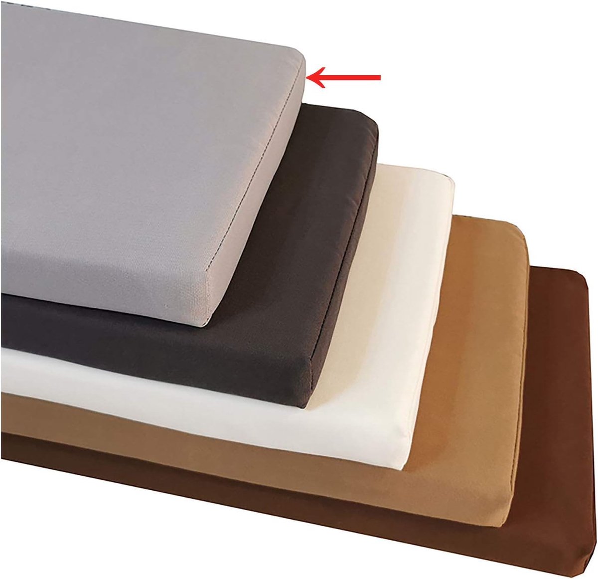 bankkussen met stropdas, zachte ligstoel kussen bank schommel kussens, 2 zitplaatsen grote tuin zitkussen pad outdoor bank kussen tuin schommels antislip stoel kussen -grijs. 60* 35* 5cm (23* 14