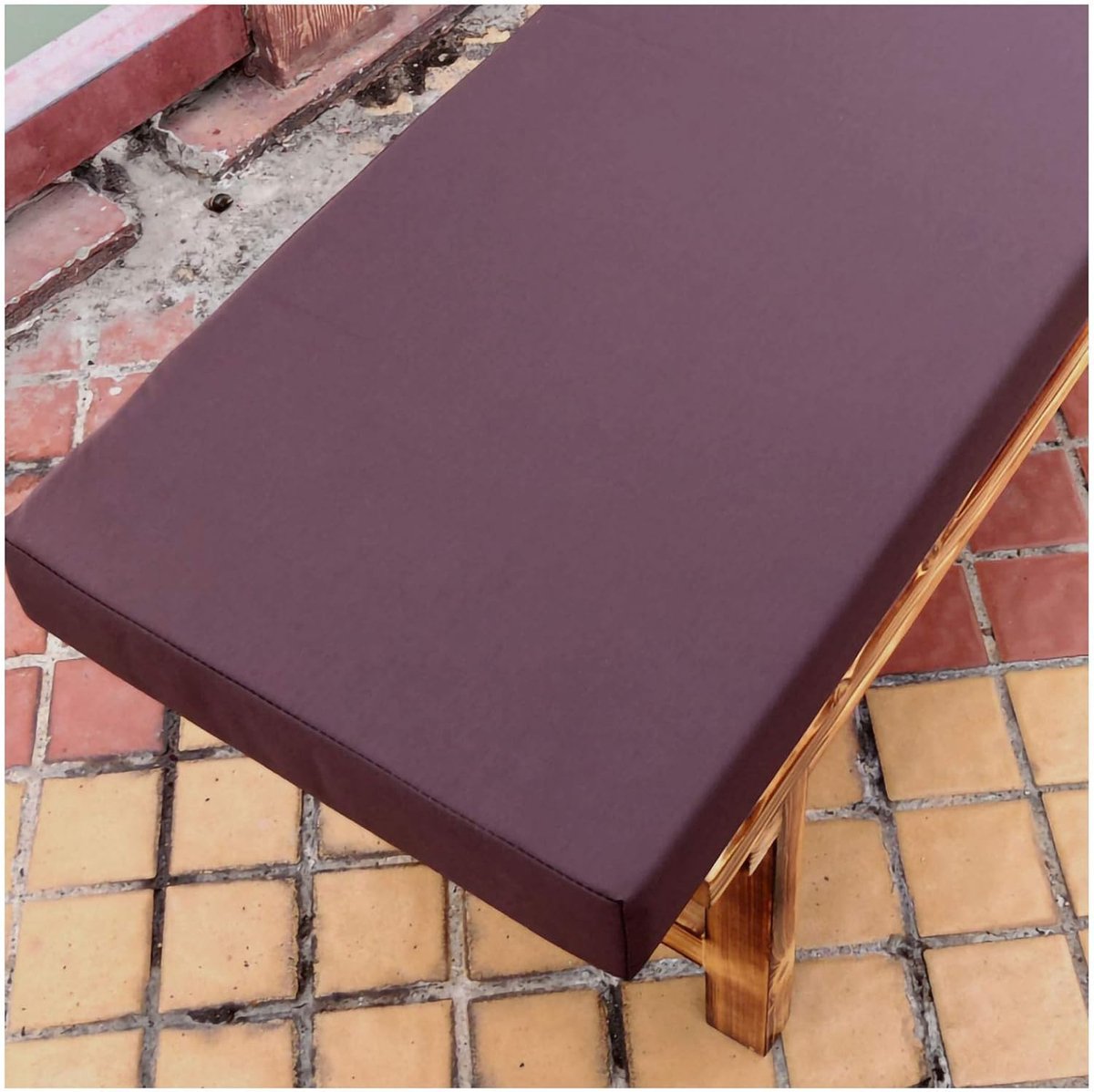 wangk Tuinbank Outdoor Pad Chaise Swing Stoel Kussen Bench Kussen Pad voor Indoor Outdoor Patio SwingGarden Bench Kussen-Donkere koffie 120×40×5cm