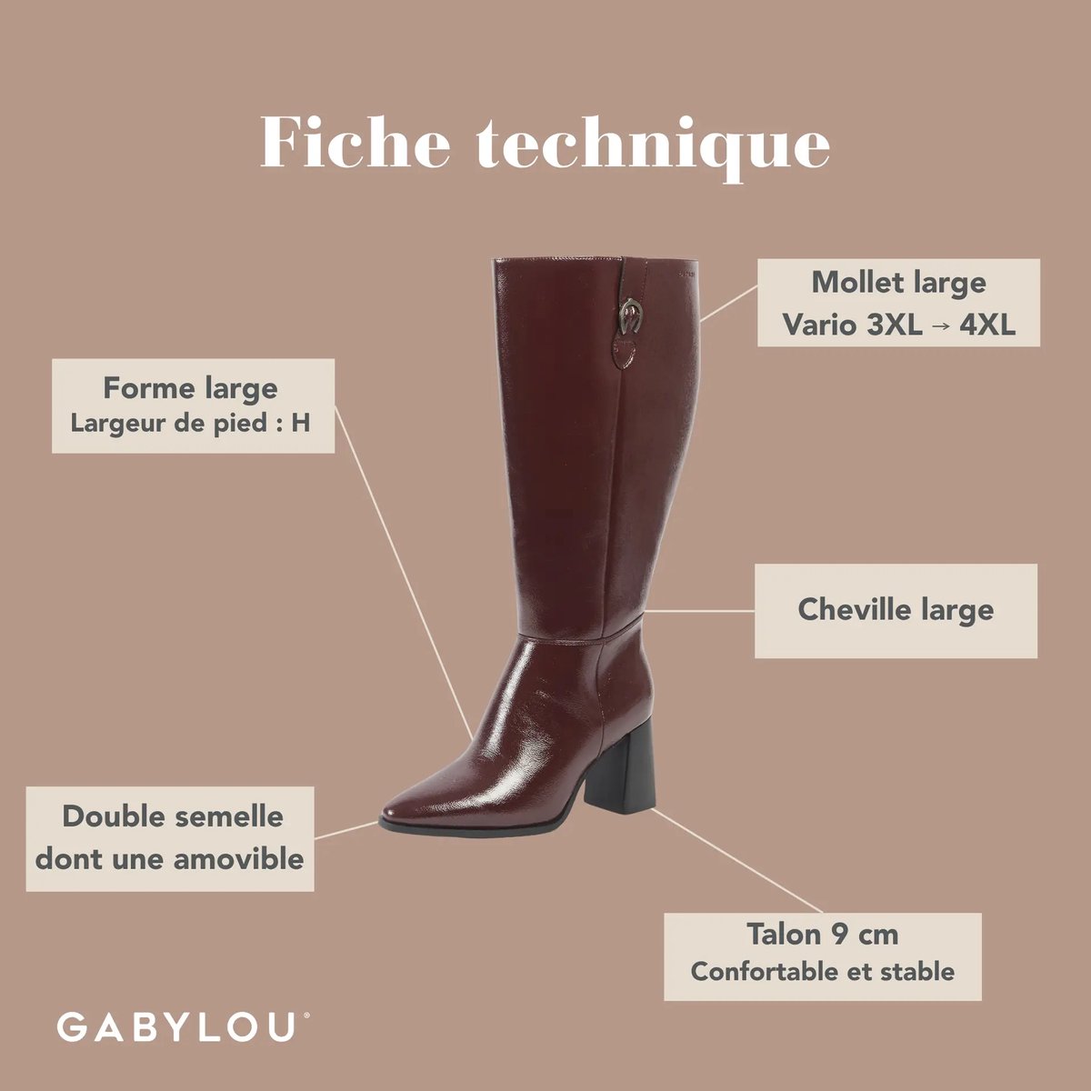 Bottes mollets larges 3XL - Aneta