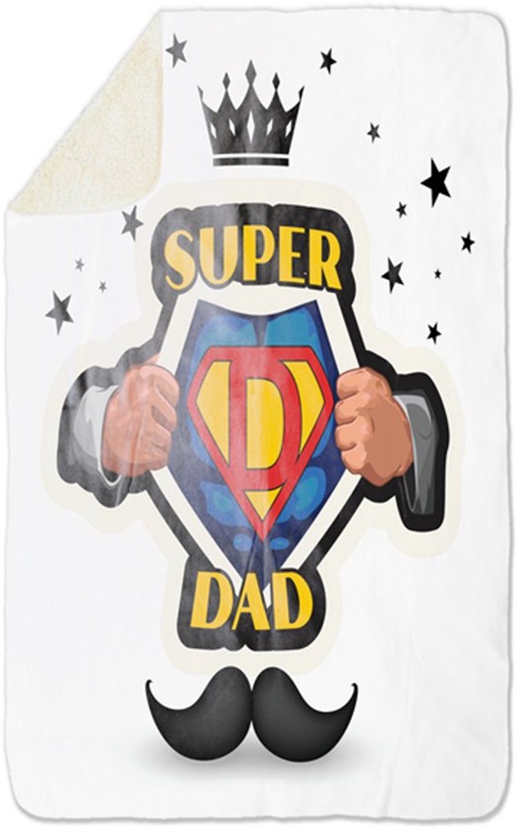 Fleecedeken Superdad, 96x146cm, Polyester Sherpa, FD2025020