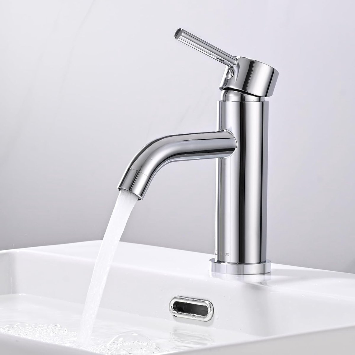 Kraan, wastafelmengkraan, wastafelkraan met één gat, wastafelkraan met één hendel, kraan van roestvrij staal, warm en koud water, loodvrij, vervangbare beluchter, chroom