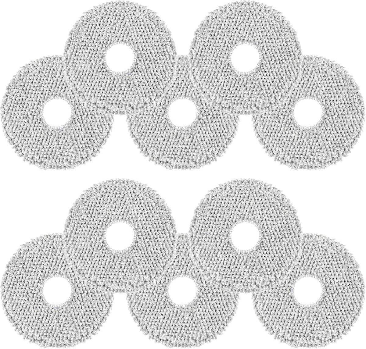 10 Stuks Dweilmop voor Dreame L20/X40/X50 Ultra Complete, L10s/L10/L40s/L10s Pro/L40/L50 Ultra,für Mova E30 Ultra/P50 Pro Ultra Robotstofzuiger, Microvezel, Zacht,Wasbaar en Herbruikbaar