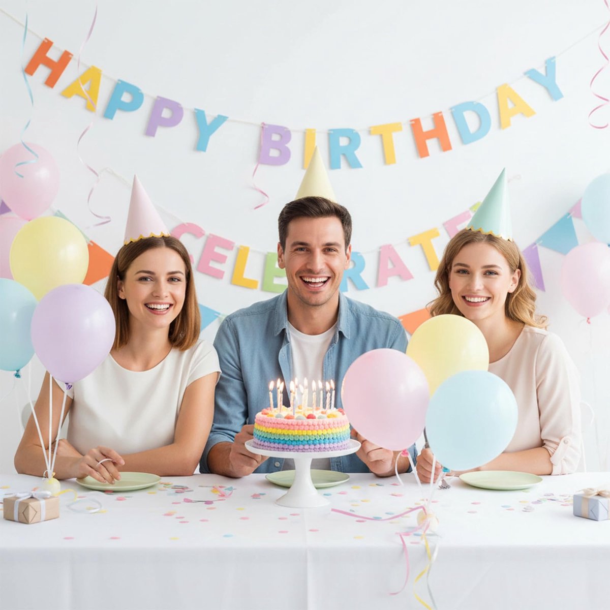 24 stuks partyhoeden, partyhoeden, partyhoeden voor volwassenen, feesthoeden voor knuffeldieren, partyhoeden met elastiek voor familiebijeenkomsten, bruid, verjaardagsfeesten