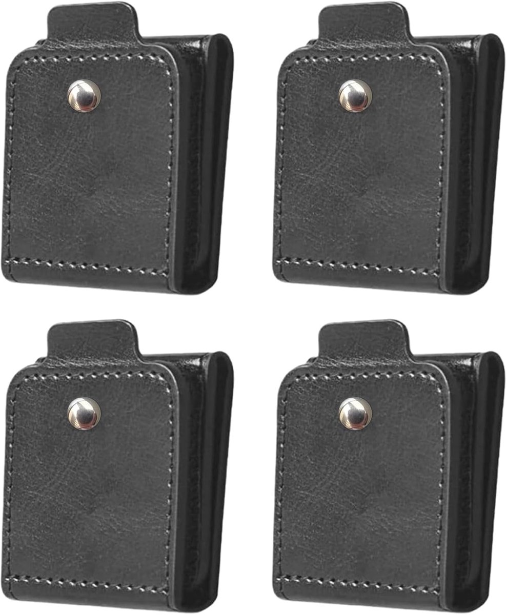 gordelhouder auto nek 4 stuks veiligheidsgordelclip zwart | Set van 4, voorkomt schuren van de hals, geschikt voor riemen tot 5 cm breedte