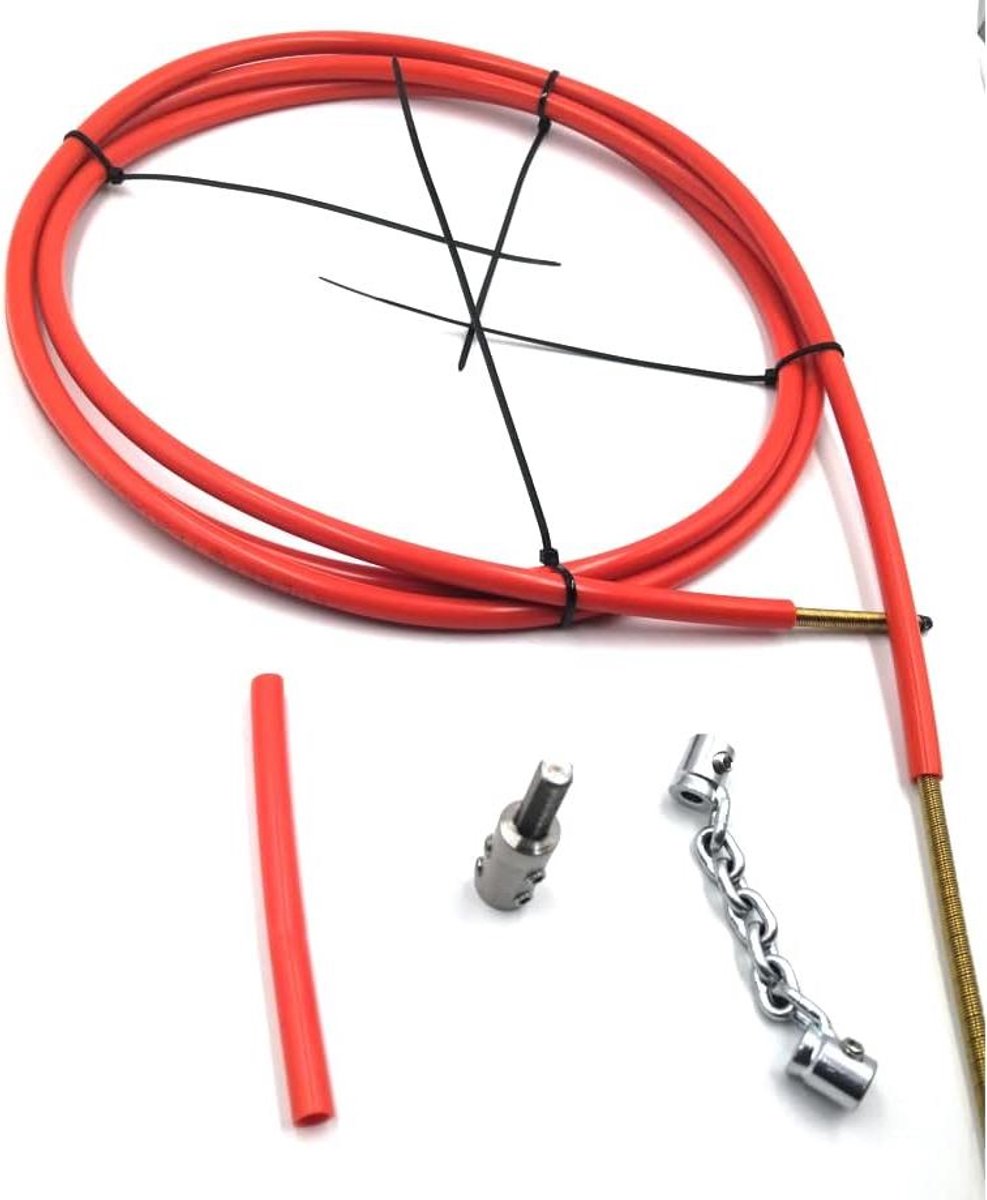 Flexibele Schacht Reinigingsset - Afvoer Ontstopper - Verstopte Afvoer Reinigen - 6mm Flexibele Kabel - 5 Meter - Zilver