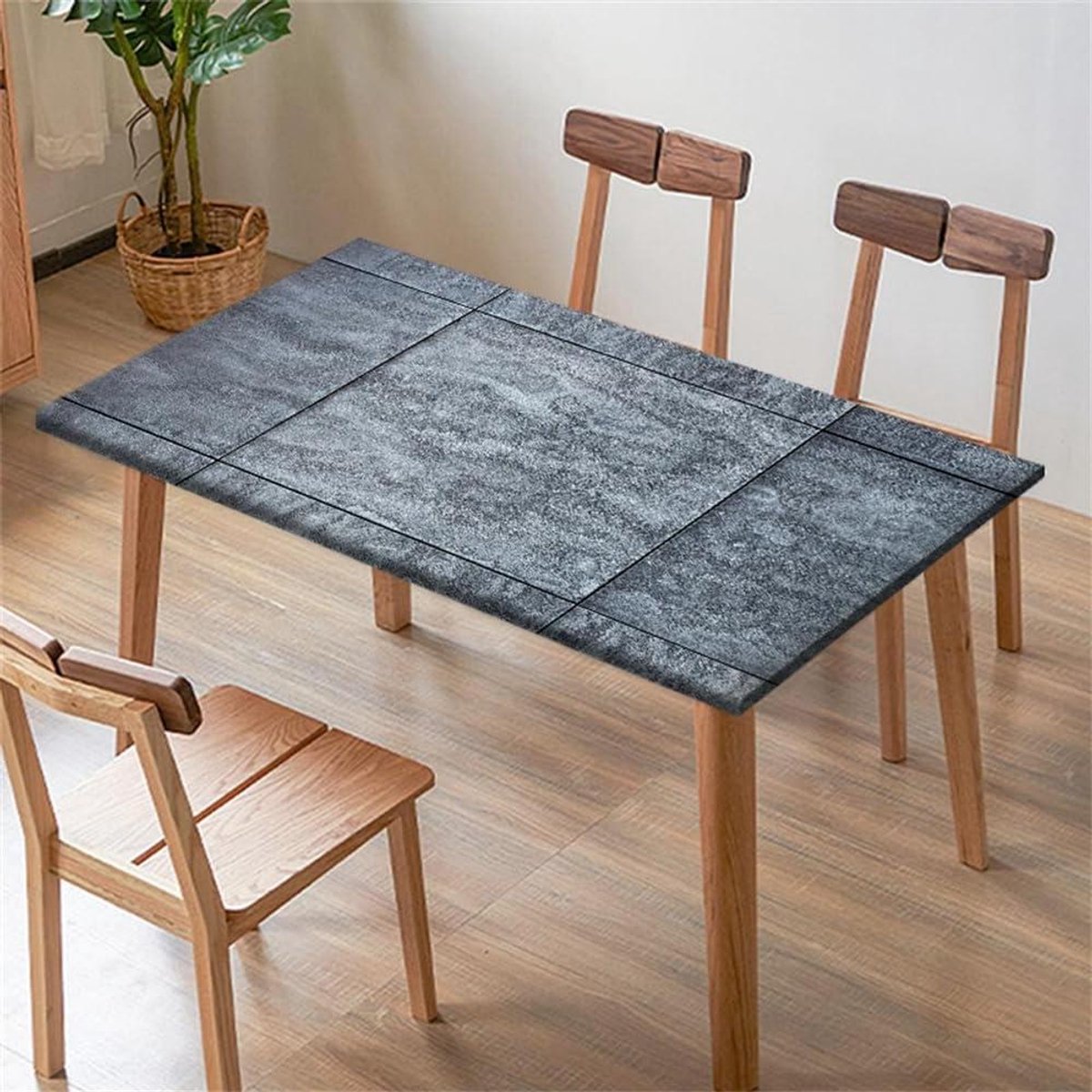 Tafelhoes Rechthoekig - Tafelkleed Elastisch - Bescherming Tafel - Met Elastische Rand - 183x77cm - Grijs