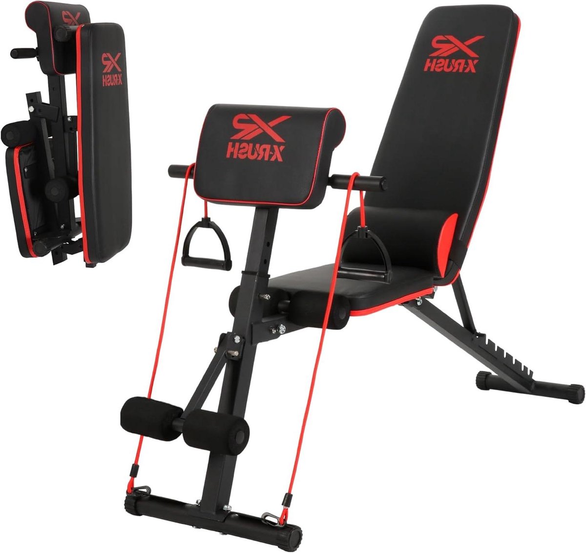 Opvouwbare Trainingsbank - Verstelbare Fitnessbank - Full Body Workout - 7 Posities Verstelbaar - 400 lbs Capaciteit - Zwart