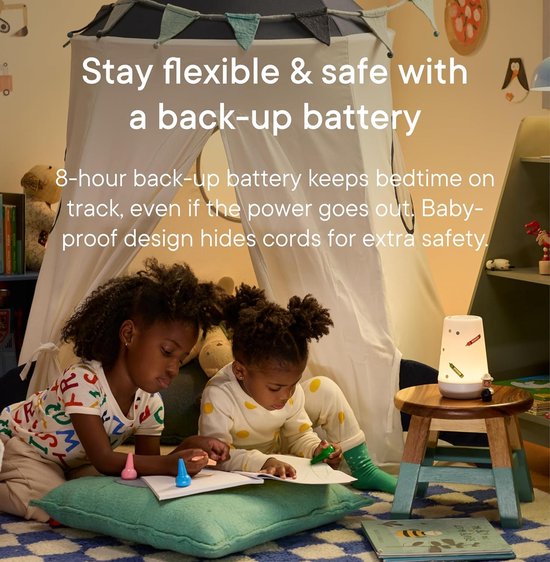 Baby Nachtlampje - Slaaptrainer Kinderen - Kind Slaap Helpen - Met Oplaadbare Batterij - 12.8 x 12.8 x 17.32 cm — afbeelding 3