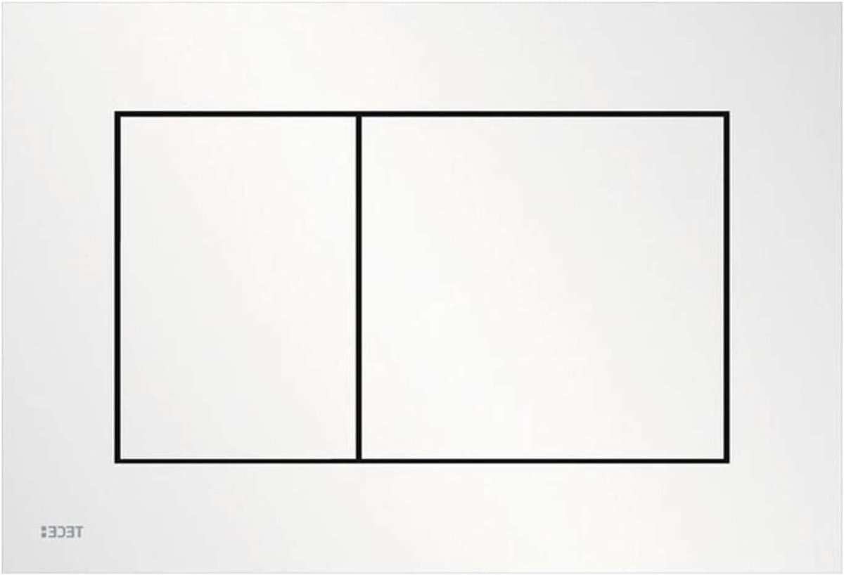 WC-bedieningsplaat - Spoelplaat toilet - Badkamerrenovatie - Zeer plat ontwerp - 23.9 x 17.2 x 4.5 cm - Wit mat