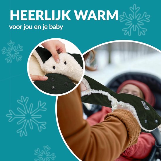 Voetenzak Baby - Babyslaapzak Kinderwagen - Warm en Droog - Handwarmers voor Ouders - 90 cm - Grijs Groen — afbeelding 2
