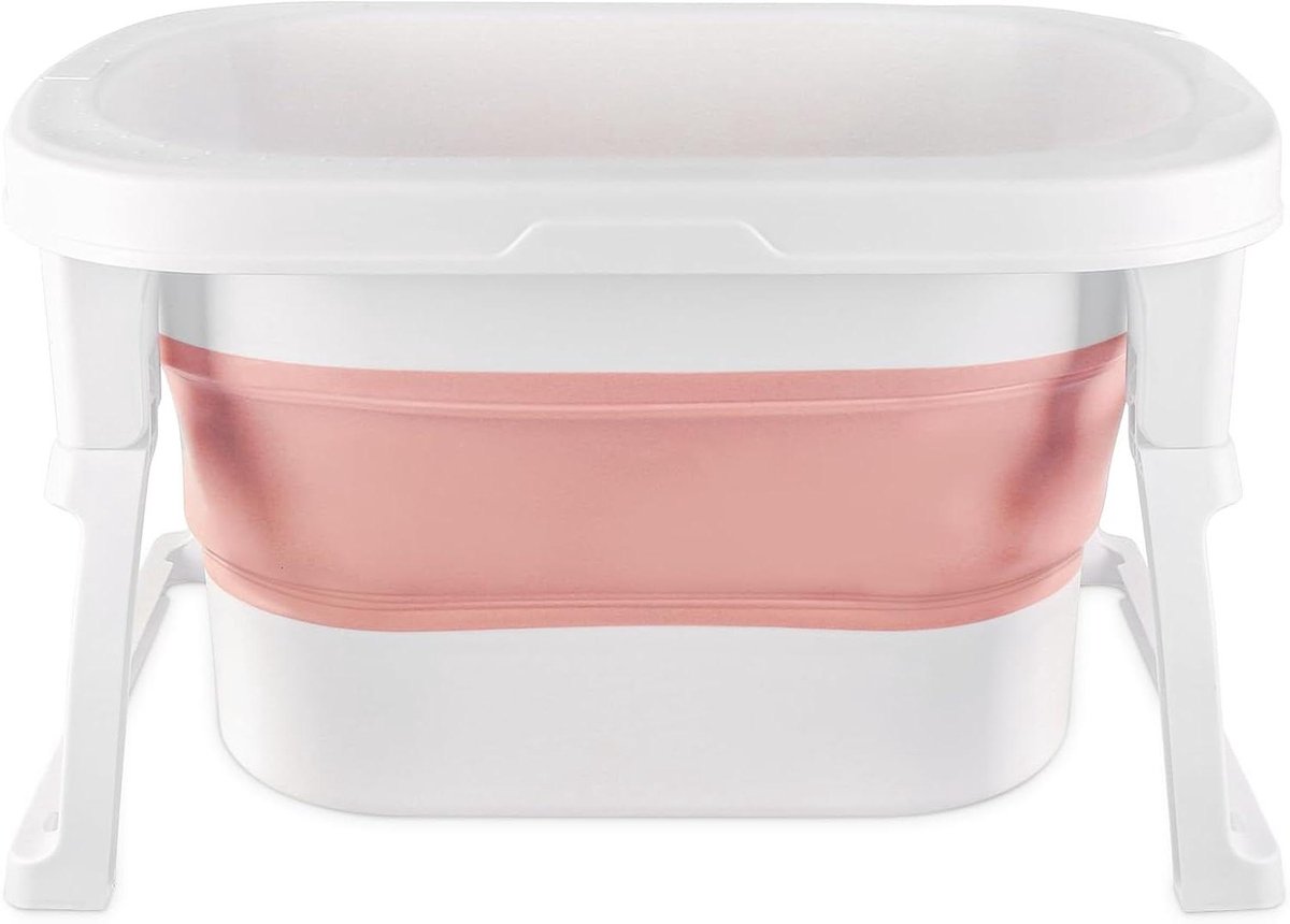 Babybadje - Opvouwbaar bad - Baby verzorgen - Ingebouwde temperatuurmeting - 72 x 51 x 42 cm - Roze