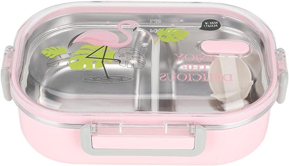 Thermische Lunchbox - Draagbare Voedselcontainer - Maaltijden Warm Houden - Lekvrij Ontwerp - 650 ML - Roze Blauw Groen