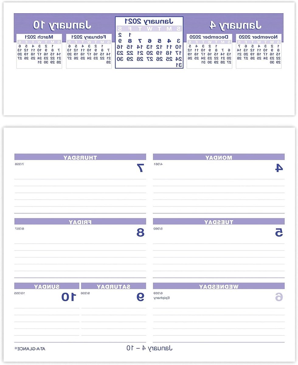 Bureaukalender - Weekplanner - Planning Maken - Flip-up Pagina's - 24 cm - Zwart
