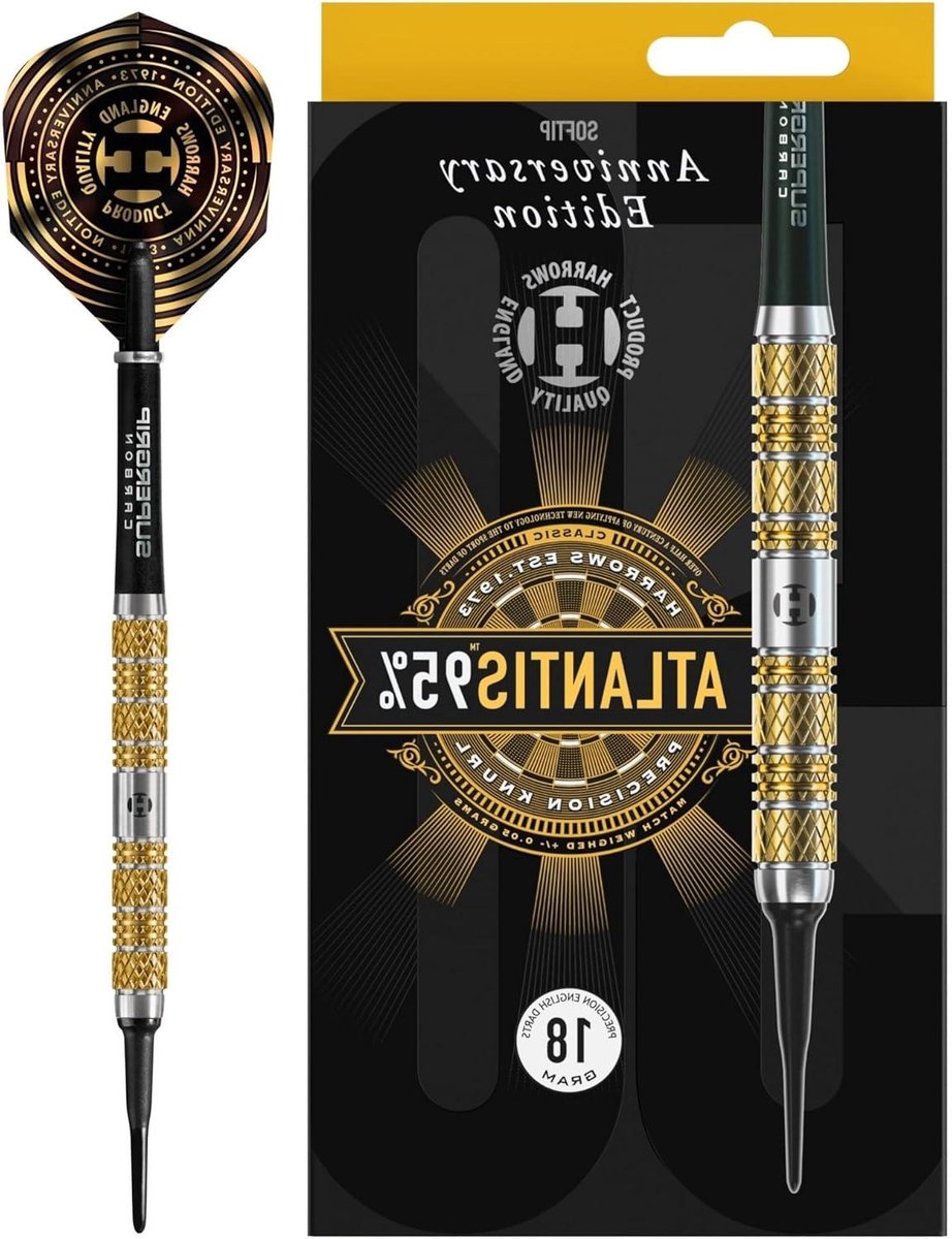 Wolfraam Softtip Dartpijlen - Dartpijlen Set - Darten - 95% Wolfraam - 18 Gram - Zilver Goud