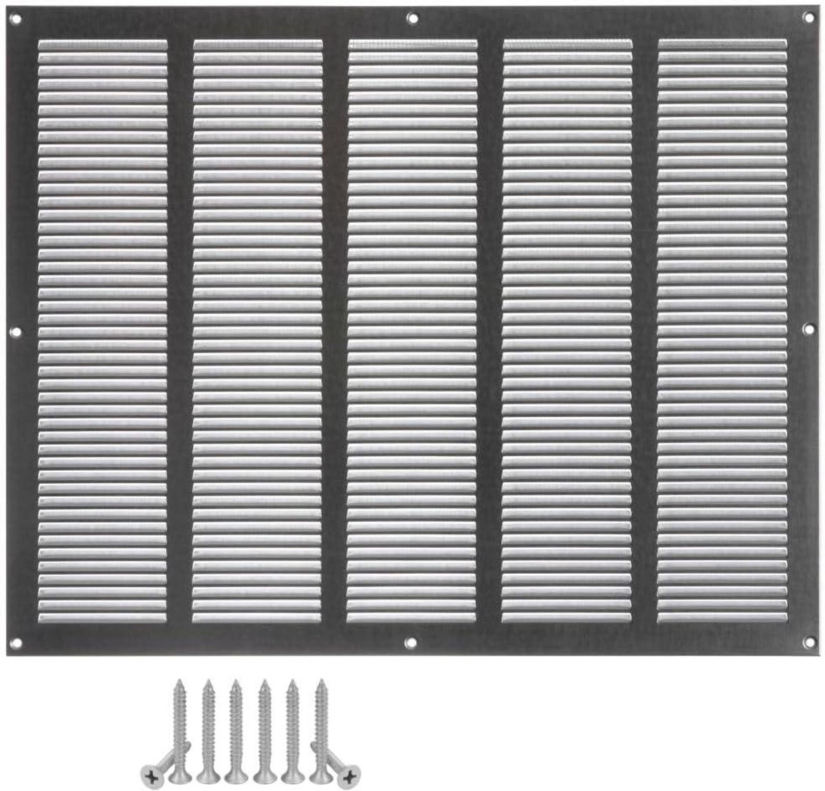 Ventilatierooster met insectenbescherming - Afvoerrooster Muurrooster - Ventilatie verbeteren - Verzinkt plaatstaal - 500x400mm - Verzinkt