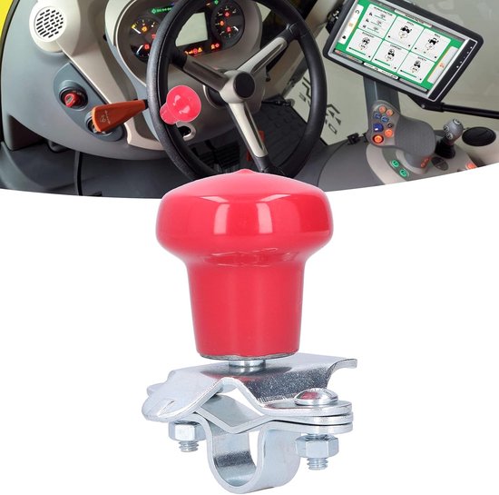 Stuurwiel Knop Spinner Bal voor Auto en Tractor - Metalen Spinner met Felrode Kleur, Eenvoudige Installatie en Universele Compatibiliteit van Merkloos — afbeelding 4