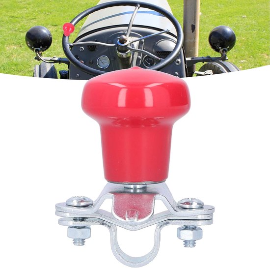 Stuurwiel Knop Spinner Bal voor Auto en Tractor - Metalen Spinner met Felrode Kleur, Eenvoudige Installatie en Universele Compatibiliteit van Merkloos — afbeelding 5