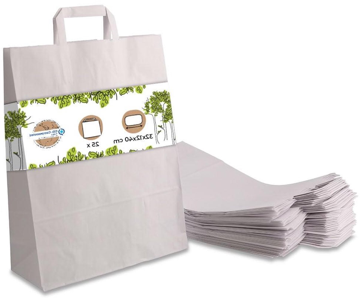 Papieren zakken met handvat - Draagtassen Kraftpapier - Cadeauverpakking - Gemaakt van gerecycled papier