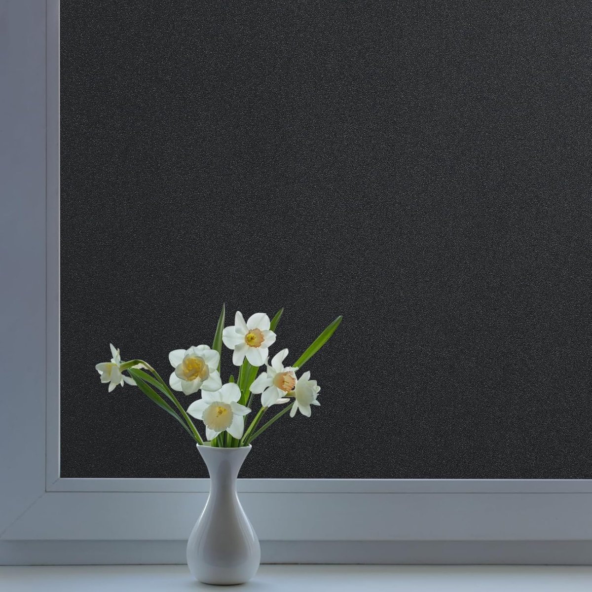 Raamfolie - Privacy Raamfolie - Warmteregulerende Zonwerende Folie - UV-werend - Statische Cling - 50x200 cm - Zwart