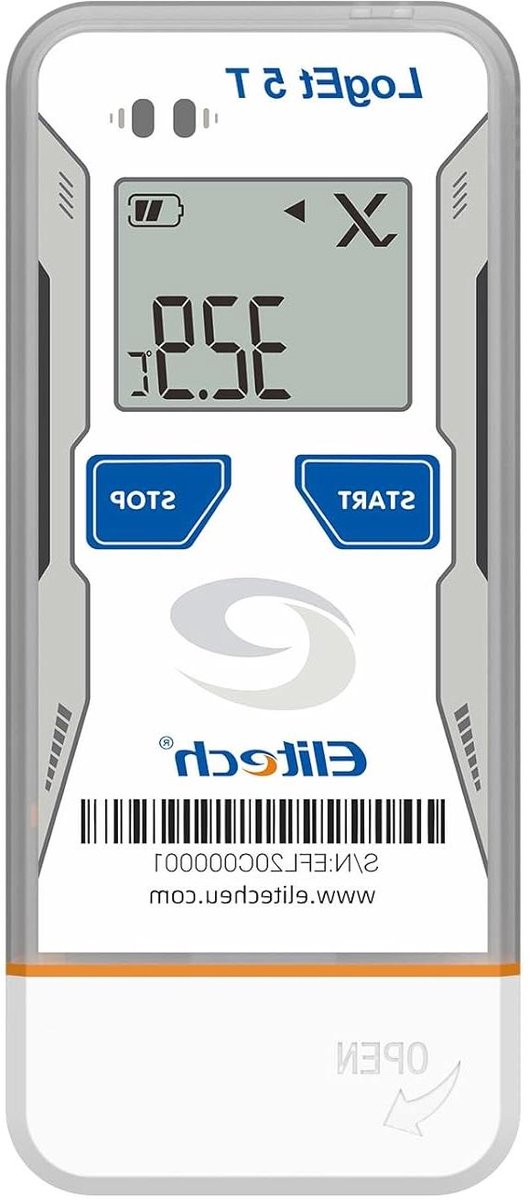 Temperatuur Data Logger - Herbruikbare Recorder - Temperatuur Registratie - Automatische PDF Rapportage - 32.000 Punten - Zwart