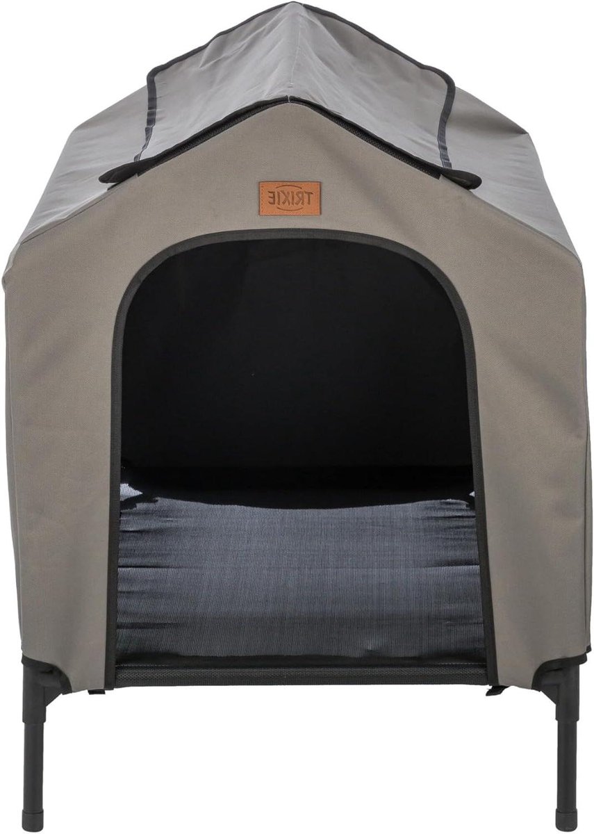 Huisdier Huis Tent - Hondenbed Schuilplaats - Buiten Ontspanning - 2-in-1 Verhoogd Design - 78 x 62 x 82 cm