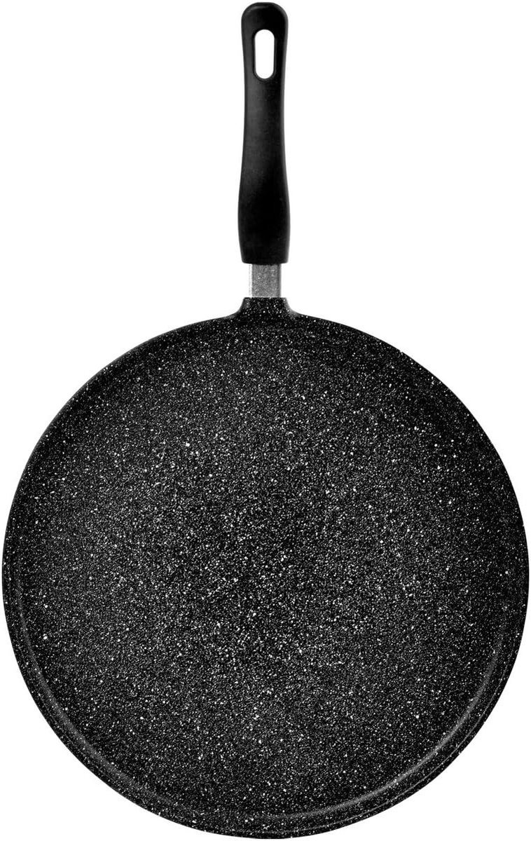 Crepe Pan - Pannenkoekenpan - Lekkere Pannenkoeken - Anti-aanbaklaag - 32 cm - Zwart