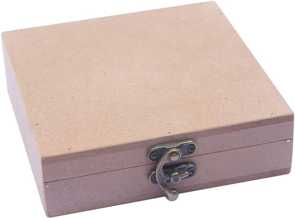 MDF Doos - Houten Kistje - Creatief Knutselen - Effene Houten Basis - 127 x 127 cm - Bruin