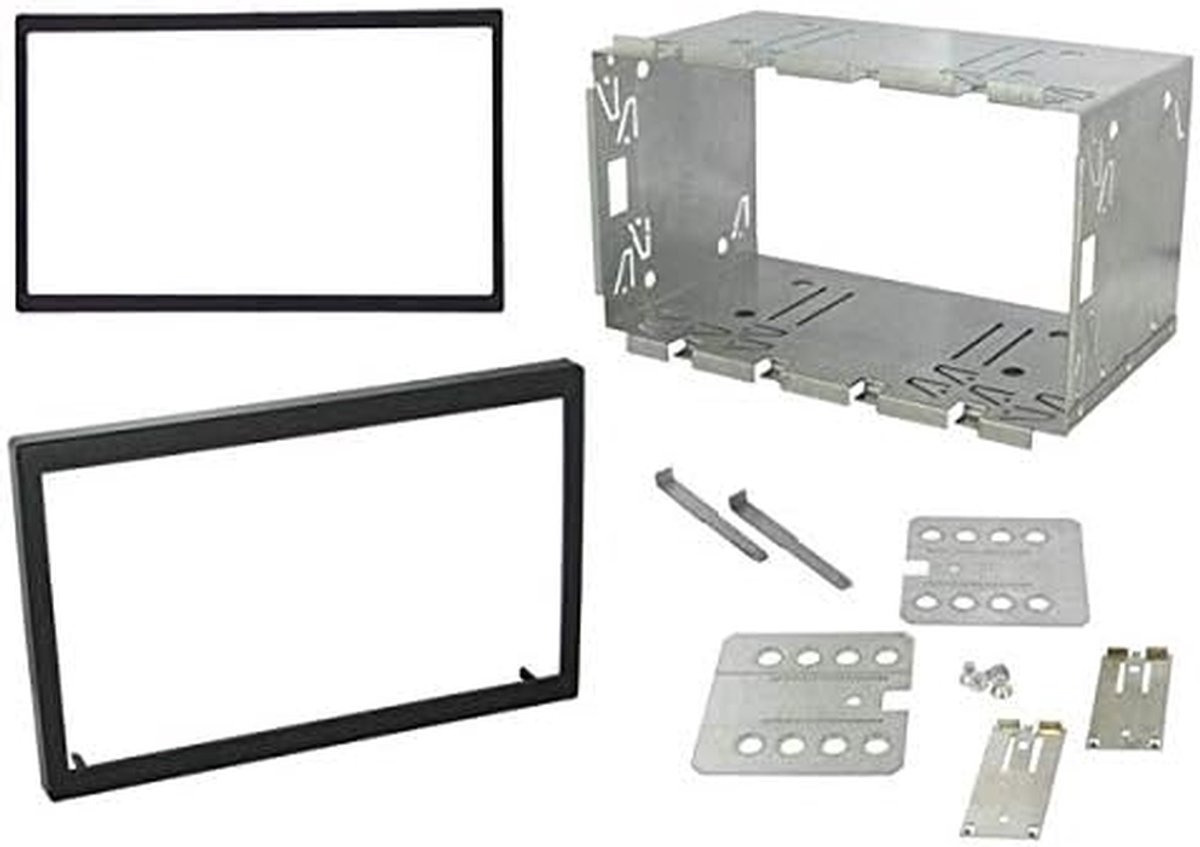 Radio Frame - Inbouwkooi - Auto Radio Monteren - Universeel Metaal - 2 DIN - Zilver