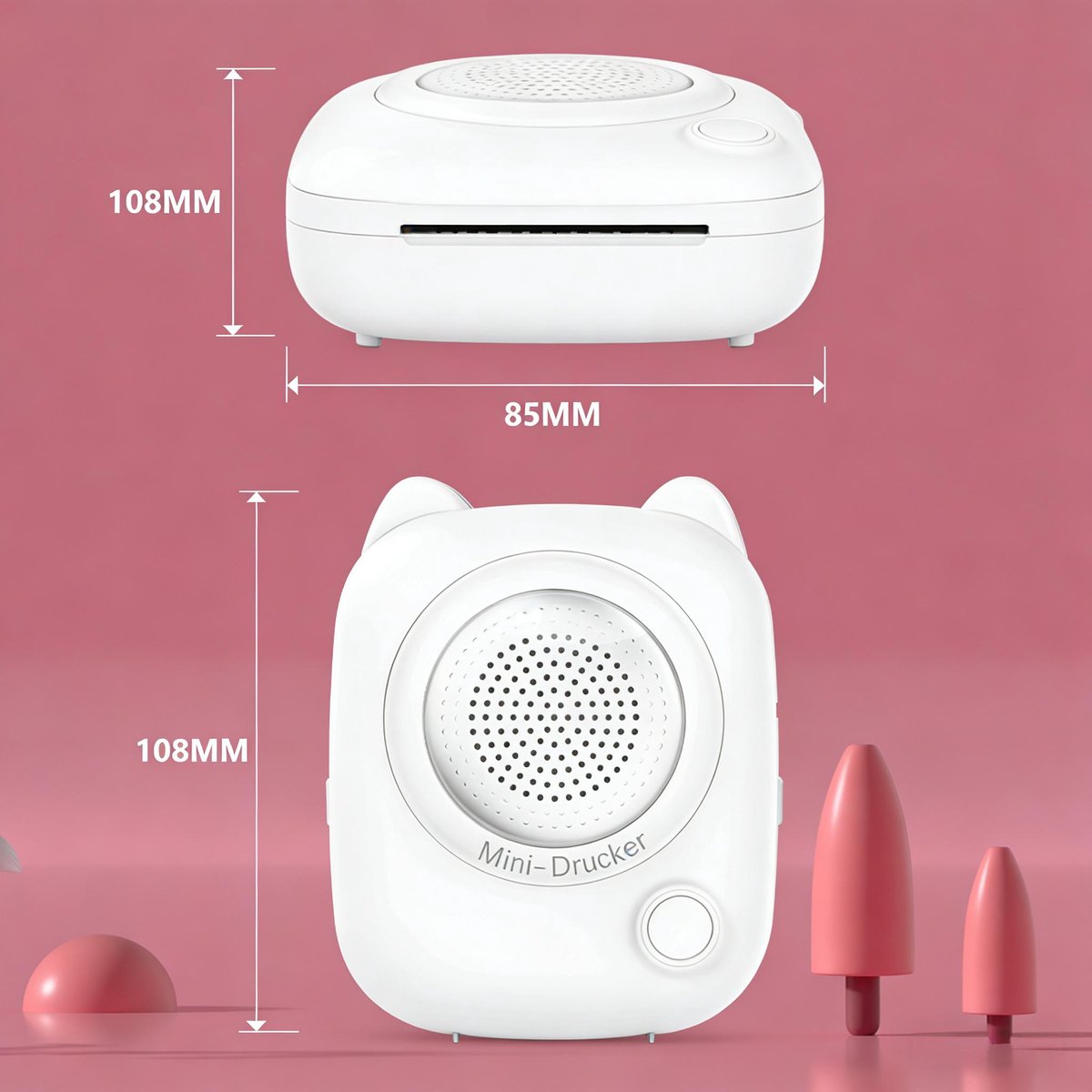AI Mini Thermische Printer voor Kinderen met Spraakbesturing – Draagbare Inktloze Stickerprinter met Foto- en Afbeeldingengeneratie, voor Notities, Kleurplaten, Dagboek en DIY-Knutselprojecten thumbnail 3