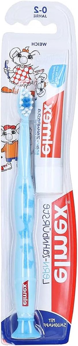 Educatieve Tandenborstel - Baby Tandenborstel - Melktanden Verzorgen - Blauw Borstelveld Tandpasta Hulp - 225 cm - Blauw