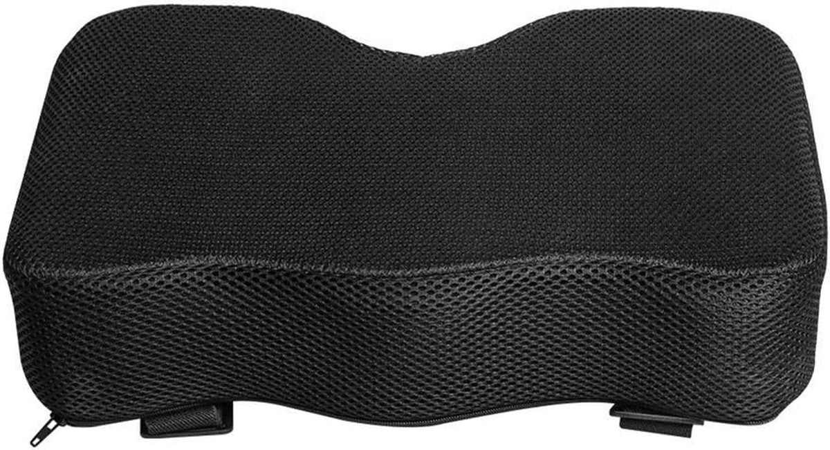 Zadelkussen Roeimachine - Comfort Kussen - Intensief Trainen - Extra Dik Geheugenschuim - 32x22x7cm - Zwart
