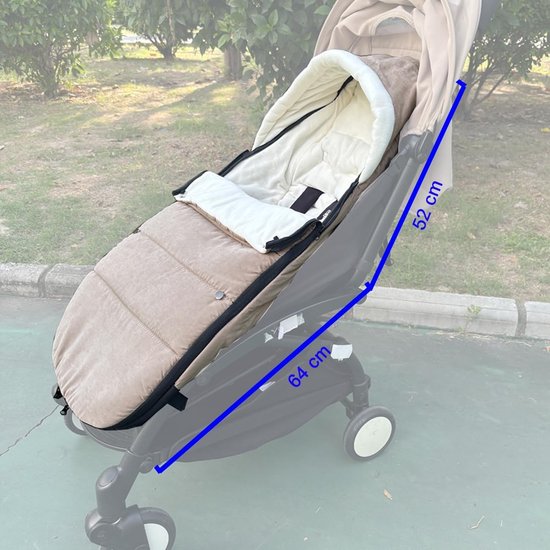 Universele Voetenzak - Baby Accessoire - Warmte Buiten - Waterafstotend - 90 x 45 cm - Taupe — afbeelding 3