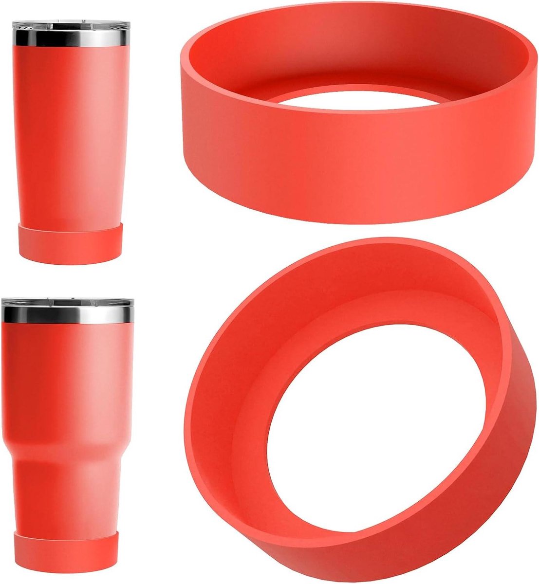Fleshoes Siliconen - Beschermhoes Beker - Voorkom Schade - Elastische Bescherming - 2 Stuks - Rood