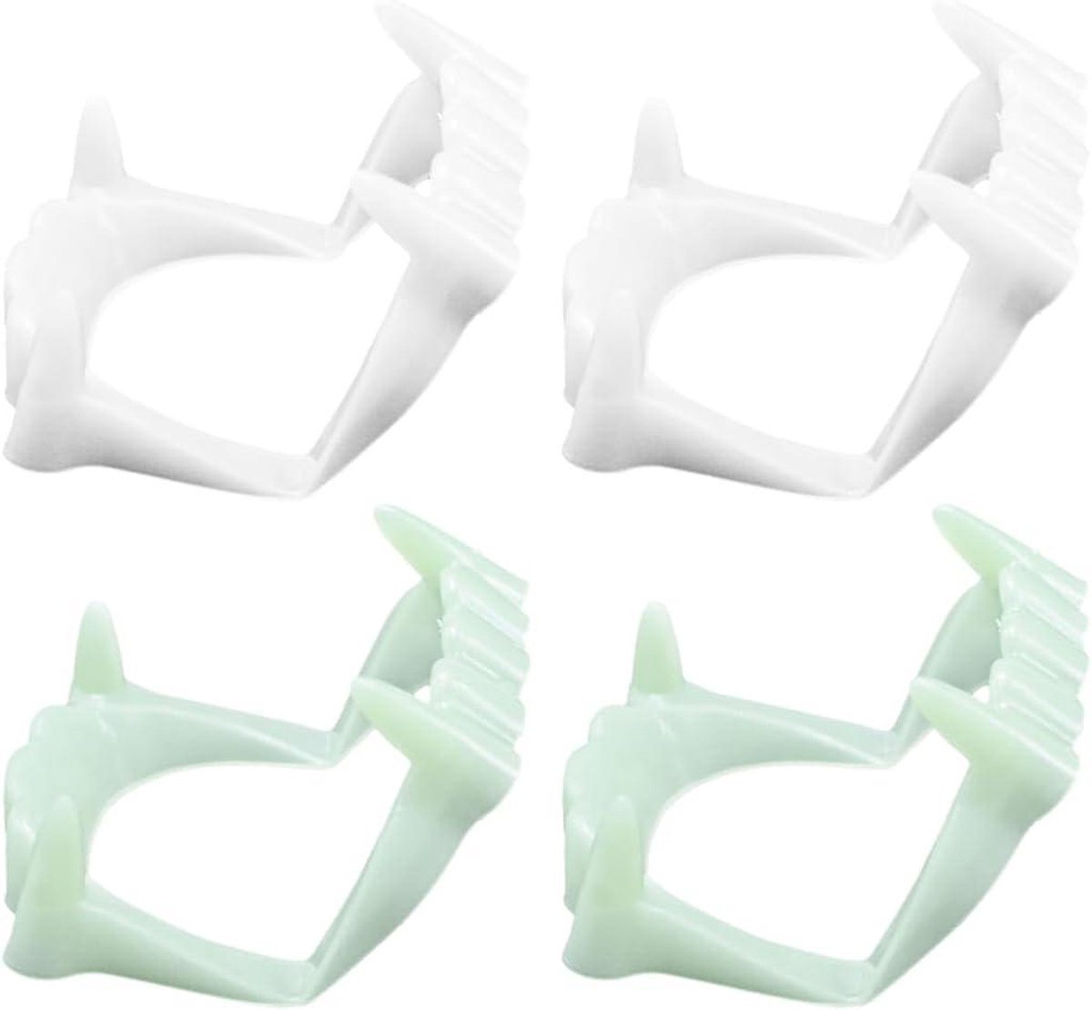 Vampier Tanden - Nep Tanden - Halloween Kostuum - Speciaal voor Kinderen - 4 Stuks - Wit