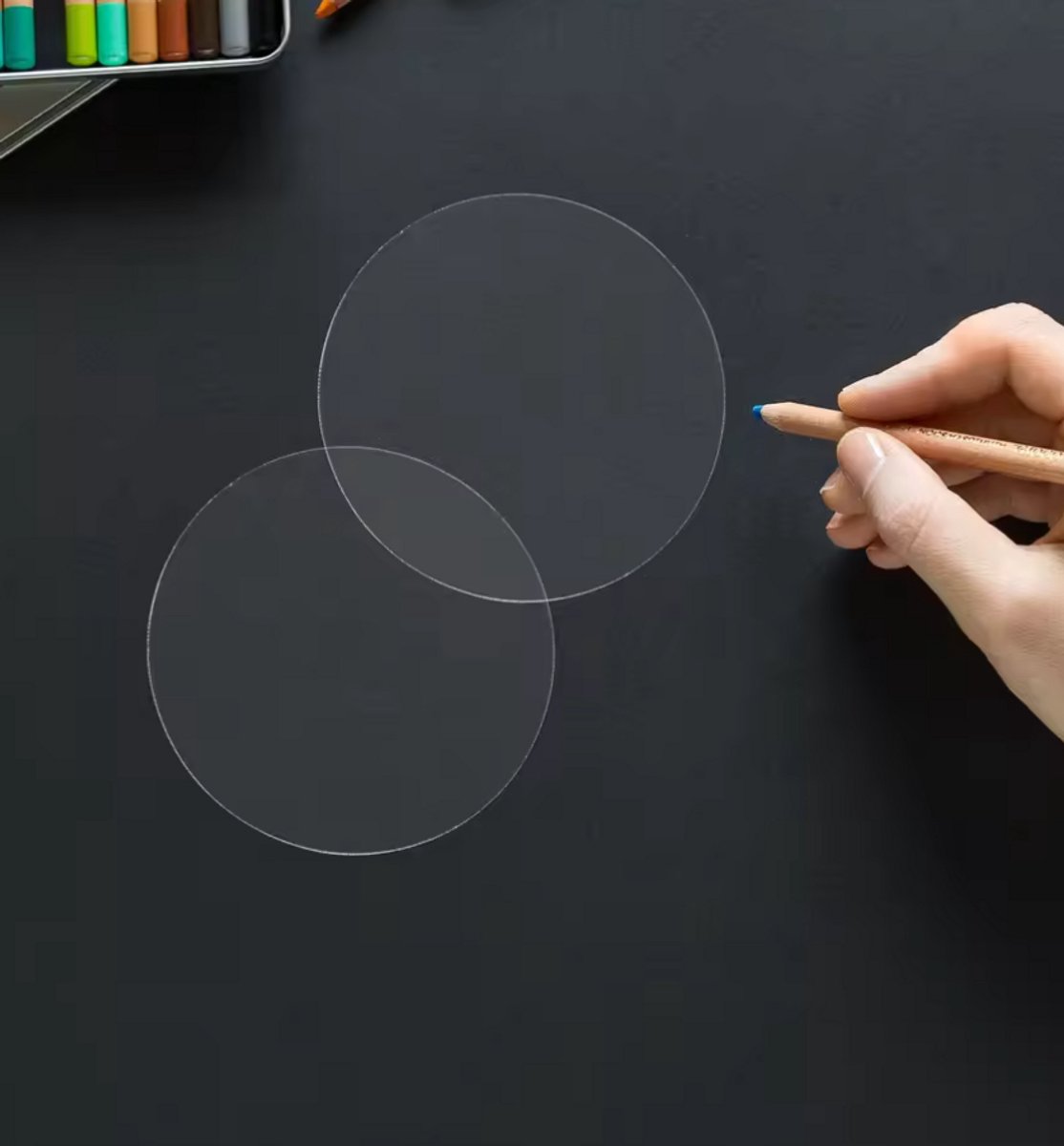 New Age Devi - Creëer unieke kunst met onze transparante acrylcirkels - 20 stuks | 10 cm rond | 02 cm dik | perfect voor schilderen en fotolijsten - Doe het zelven en handvaardigheid