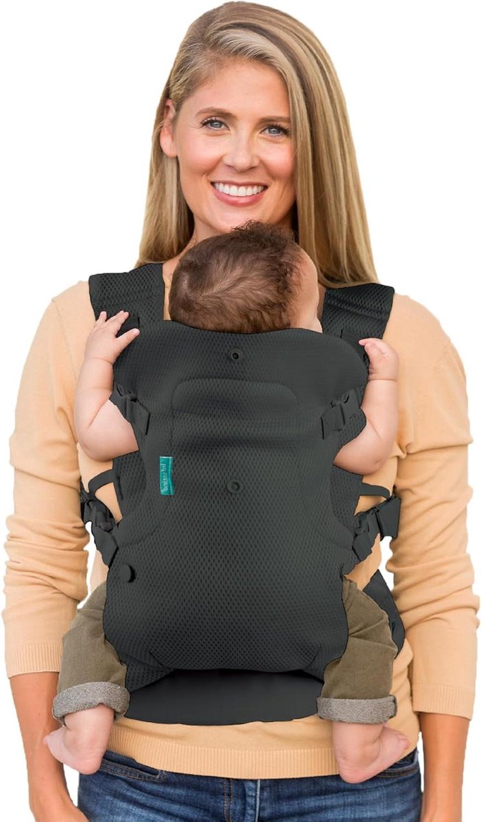 Draagzak 4-in-1 - Baby drager Baby draagzak - Baby dragen - Licht en luchtig ontwerp - 36-145 kg - Donkergrijs