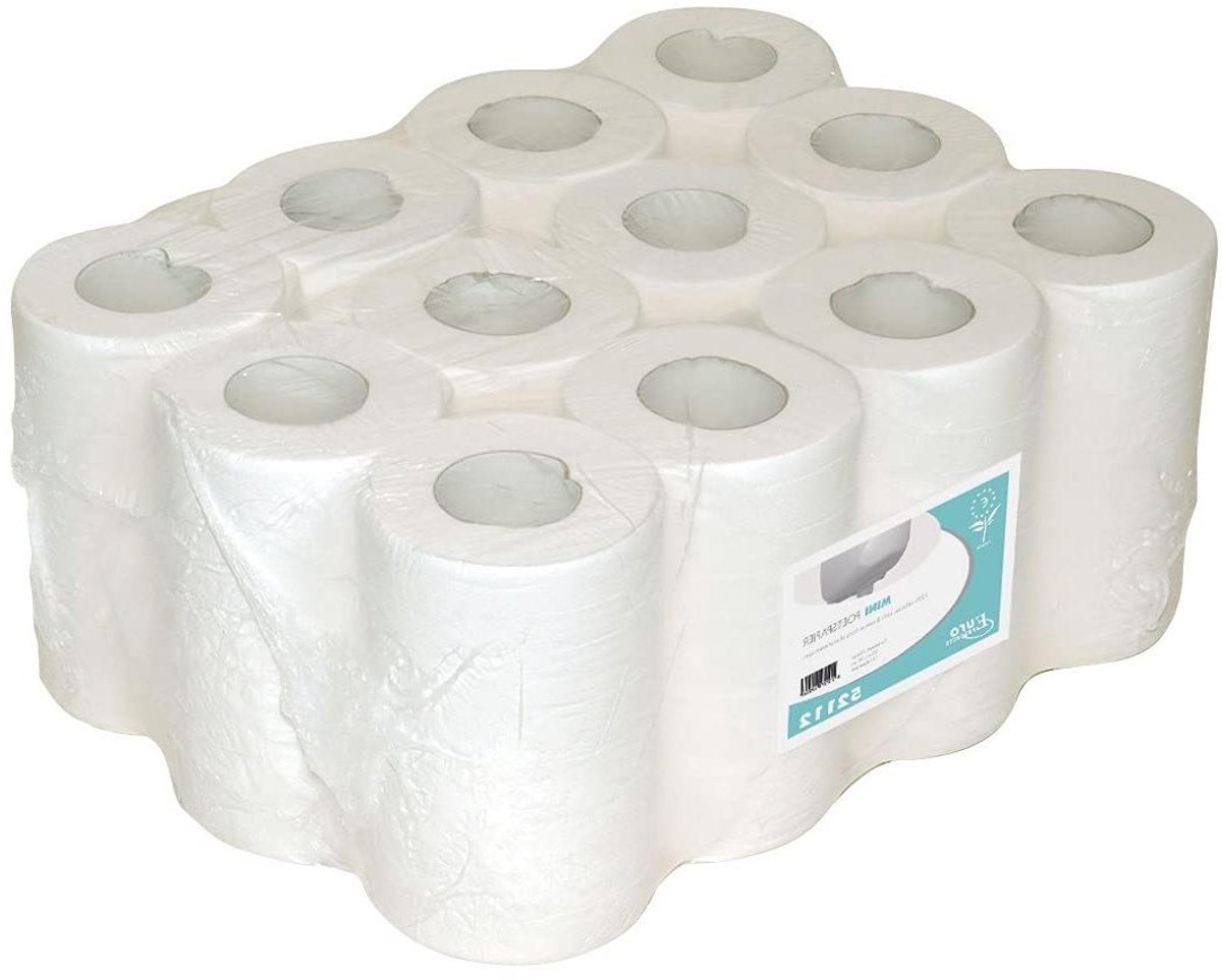 Mini Keukenrol - Papierrol Keuken - Huishoudelijk Gebruik - Hoge Absorptie - 120 m - Wit