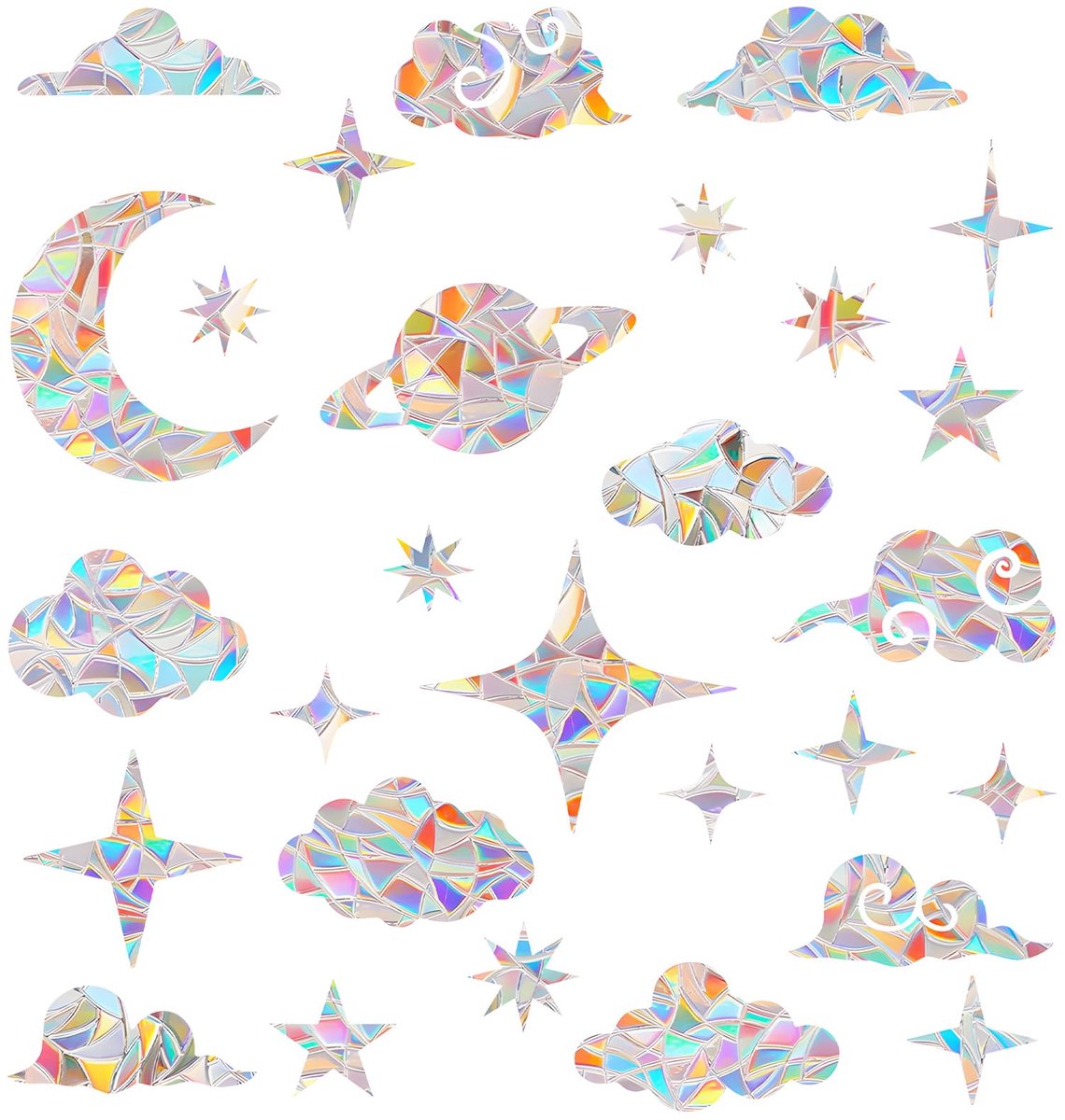 raamstickers, 28 stuks, regenboog, raamstickers, zonnevanger, raam, vogel, anti-botsingen, raamstickers, vogelbescherming, raamfolie, zonnecatcher stickers