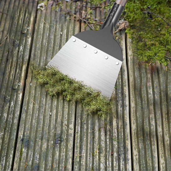 Allecto Plus - Multifunctionele stalen platte schep voor outdoor tuinreiniging en wieden - 21 cm - Metaal - Planten boerderij gereedschap - Gazon tuin onderhoud van Allecto Plus — afbeelding 2