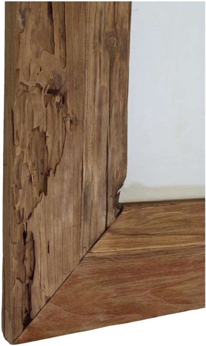 Wandspiegel Rustiek - 100x100 cm - drijfhout teak